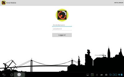 Inloggning i Ginst-Mobile