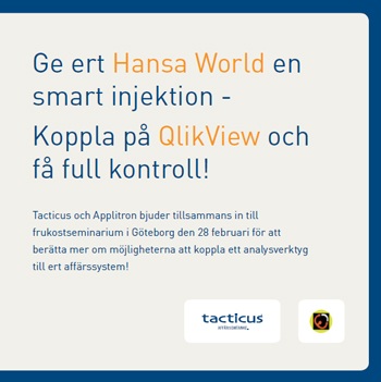 QlikView Frukostseminarium - Hansa World, 28:e februari